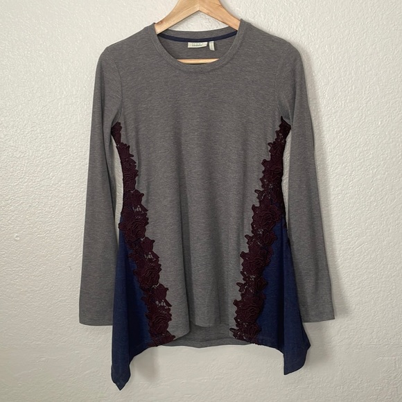 LOGO LOUNGE Mixed Material Top | XXS - Picture 1 of 8